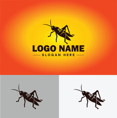 Katydid logo vector art icon graphics for business brand icon katydid logo template
