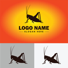 Katydid logo vector art icon graphics for business brand icon katydid logo template