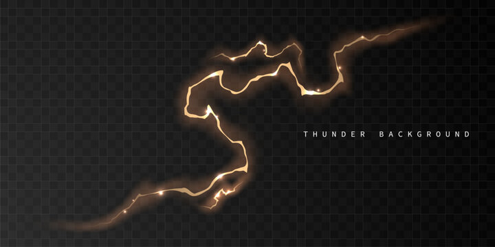 lightning light effect background realistic flash with lightning electric explosion vector illustration