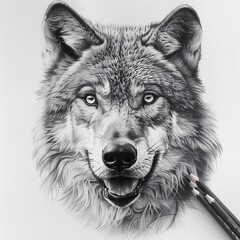 Howl-o-ween A Wolf's Smile for the Spooky Season Generative AI