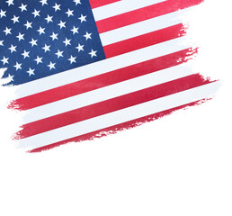 Grunge USA flag. American flag with grunge texture.