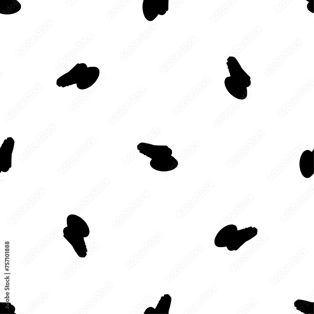 Poster seamless pattern of repeated black sanding machine symbols. elements are evenly spaced and some are 