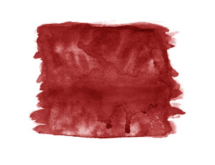 Abstract red watercolor on white background.