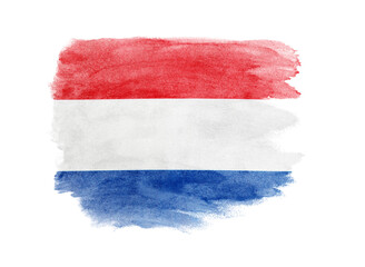 Netherlands brush stroke flag background.