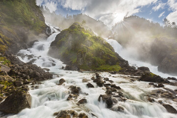 Latefossen, Hordaland, Norwegen