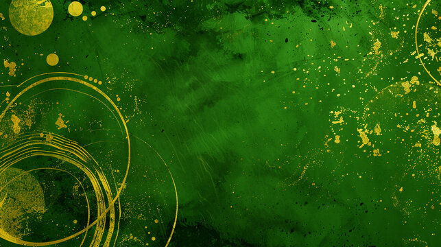 抹茶の色と金色の背景