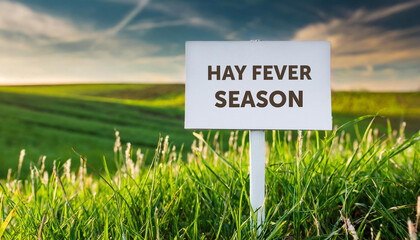 Hay Fever - Warning of Hay Fever Season - Coming of Spring and Summer - Blooming of Allergen producing Plants, Grass, Trees and Flowers.