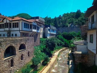 Stone Bridge in the Town of Kratovo, Macedonia. Landscape of the oldest town in Europe - Kratovo.