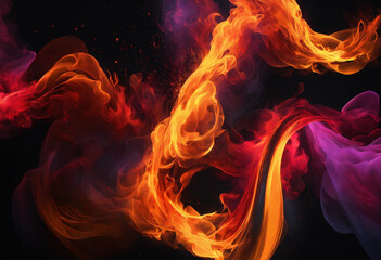 Colorful fire background