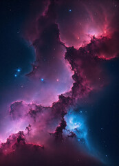 Galaxy, Nebula, Milkywave, blue and pink background 