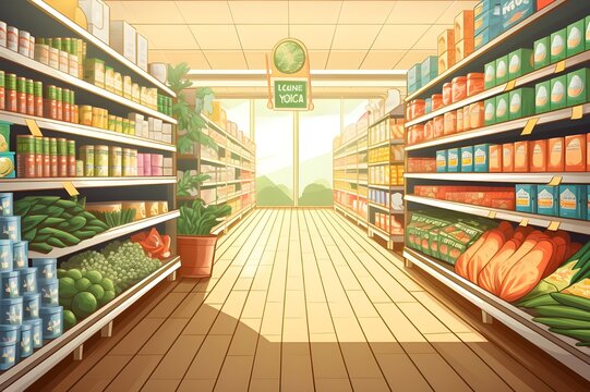 shopping in supermarket