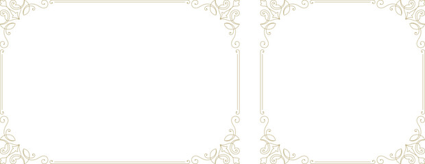 Decorative vintage ornament frame vector design element