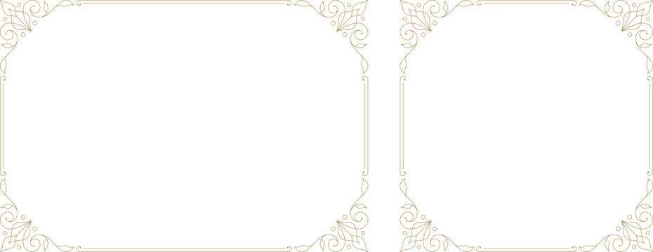 Decorative vintage ornament frame vector design element