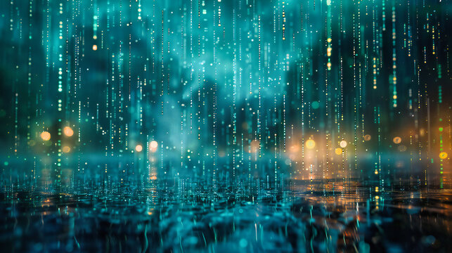 Cyber Data Flow: Abstract Background Representing the Digital and Informational Dynamics of Technology