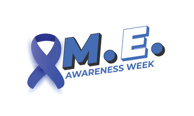 ME awareness week. background, banner, card, poster, template. Vector illustration.