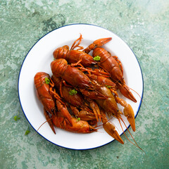 Сrawfish with herbs and black pepper