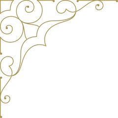 Decorative vintage ornament frame corner vector design element