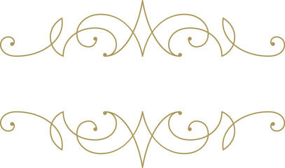 Vintage ornament swirl text divider filigree calligraphic vector illustration