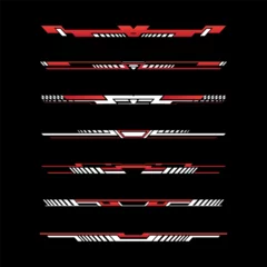 Foto op Plexiglas Sport racing stripes car stickers. modification body speed and drift vinyl decal isolated set templates © Spacelabs