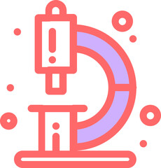 chemistry microscope logo design icon vector
