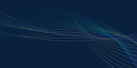 3D modern wave curve abstract presentation background. Luxury paper cut background. Abstract decoration, golden pattern, halftone gradient, 3d Vector illustration. Dark blue background