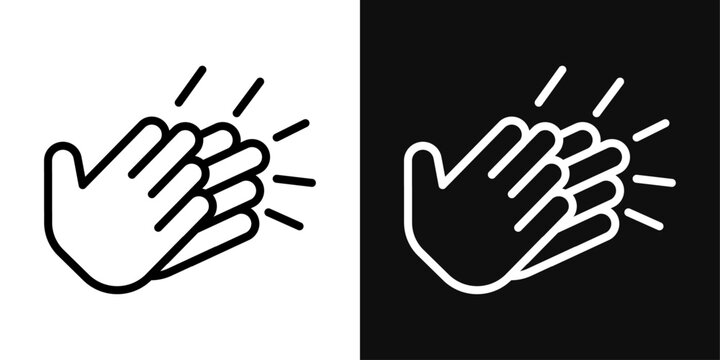 Clapping Hands Icon Set. Vector Illustration