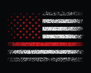 National First Responders.I Support First Responders.Distressed American Flag Firefighter T Shirt,Poster,Backround Print Design Vector Illustration..