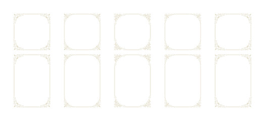 Decorative vintage ornament frames vector design elements set