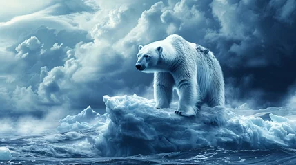 Foto auf Alu-Dibond a polar bear on an iceberg © Tatiana