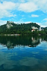 Fototapeta na wymiar Slovenia - view of Bled Castle and Lake Bled