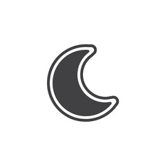 Crescent Moon Tag vector icon
