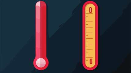 Thermometer vector icon flat vector isolated on white