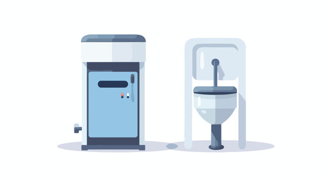 Toilet bowl and dispenser paper equipment bath icon