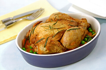 Chicken with tarragon.