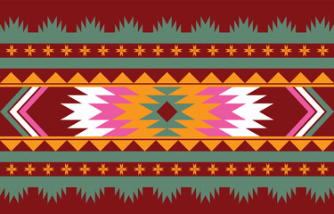 Ethnic aztec pattern design.American pattern.Vector illustration. Tribal design, geometric symbols for border, frame, tattoo, logo, cards, decorative paper.