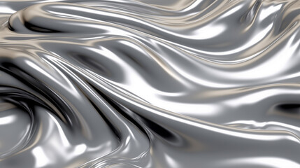 liquid silver surface, organic shapes and movement