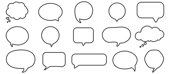 Set of speak bubble text, chatting box, message box