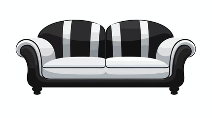 Vector Image of couch icon Black and white color