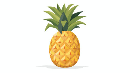 Vector of pineapple in minimalist style  flat vector