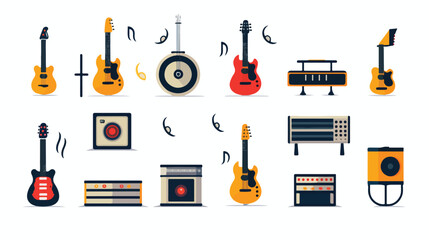 Music icon design vector  flat vector isolated on white background 