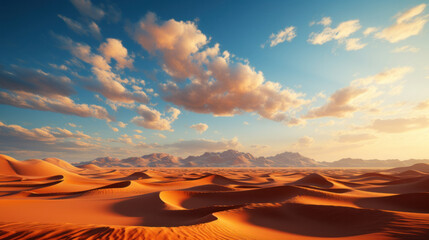 Desert in dubai city background united arab emirates beautiful sky in the morning. - obrazy, fototapety, plakaty