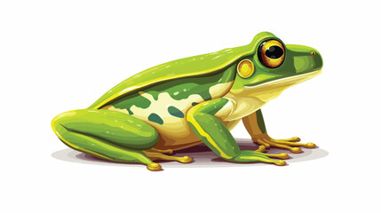 Rendering of an Amazon tree frog isolated on white background  - obrazy, fototapety, plakaty