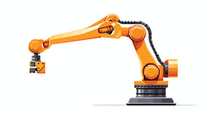 Robot arm for industry flat vector 