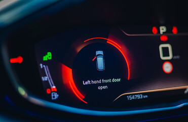 digital speedometer of a car
