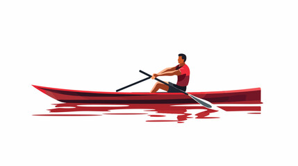 Rowing Icon. Flat style design isolated on white background