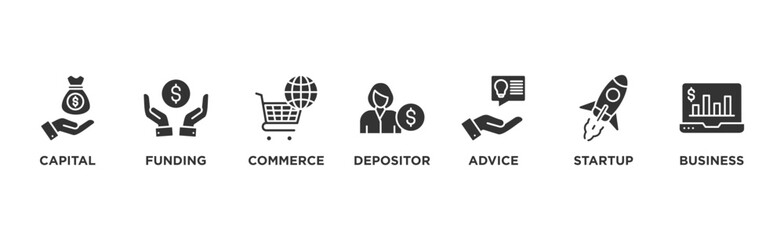 Angel investor banner web icon vector illustration concept of business angel, informal investor, investment founder with icon of capital, funding, commerce, depositor, advice, startup and business