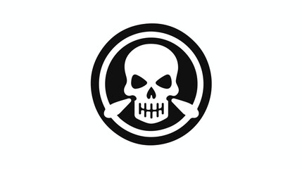 Skull and crossbones line icon outline style icon 