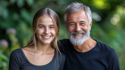 Naklejka premium Father and Daughter, Father's Day