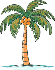 Palm Tree Vector PNG Transparency in Nature