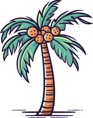 Coastal Celebration Joyful Palm Tree Vector Design